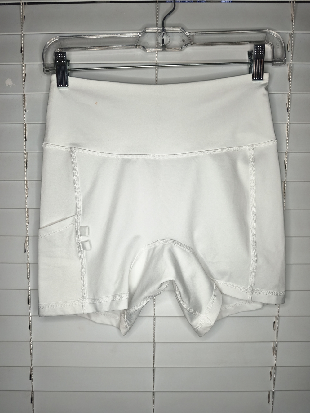 Vineyard Vines Performance Women’s Bike Shorts White Pockets High Waist Size XS